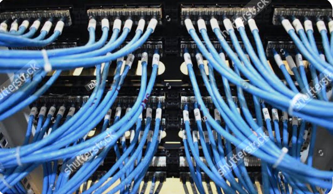 Network patch panel cabling